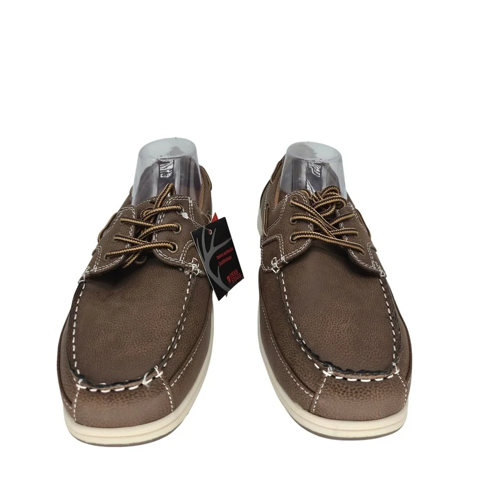 NWT‎ Deer Stags Mitch Mens Brown Boat Shoes Memory Foam Loafers 8.5M Nautical